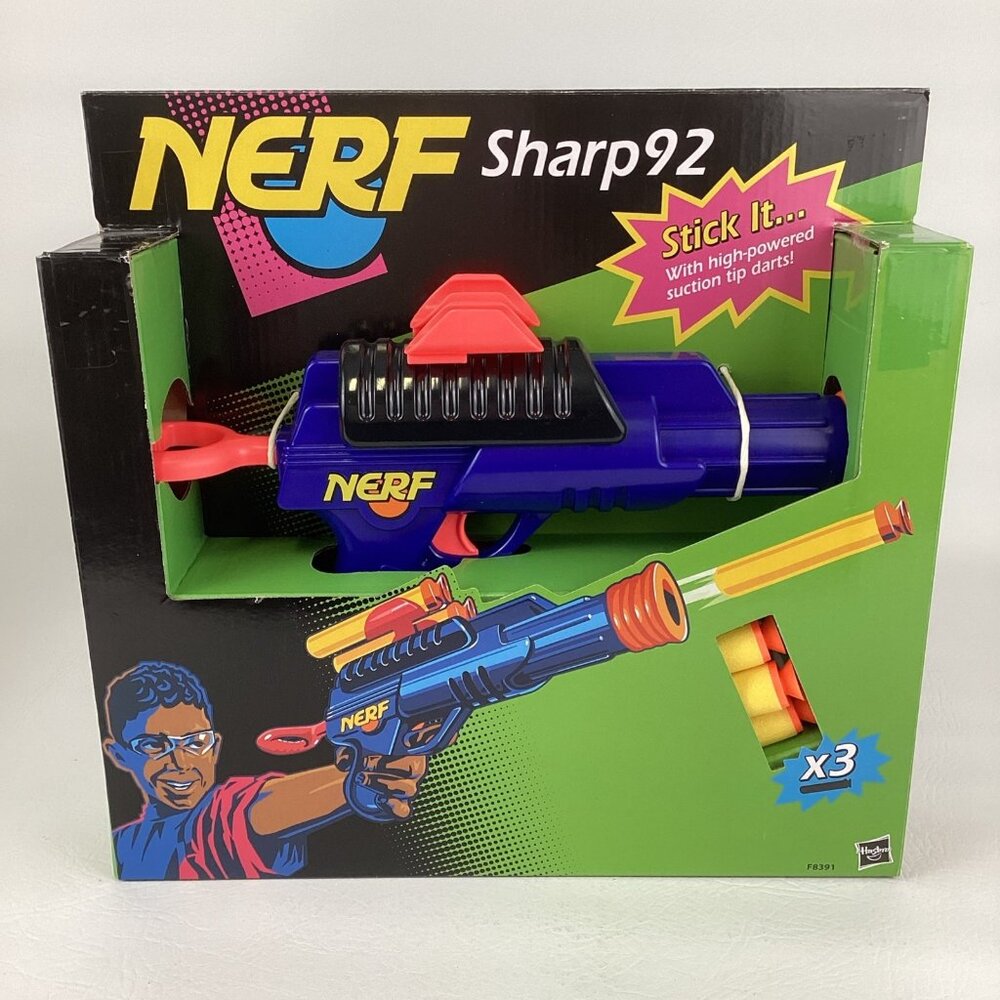 Nerf Sharp92 Soft Dart Blaster Gun High Power Suction Tip Darts Retro Toy New - Picture 6 of 8
